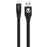 Volkano Slim Series Flat PVC Lightning Cable - Black