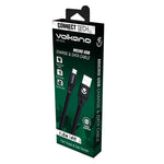 Volkano Slim Series Flat PVC Micro USB Cable - Black