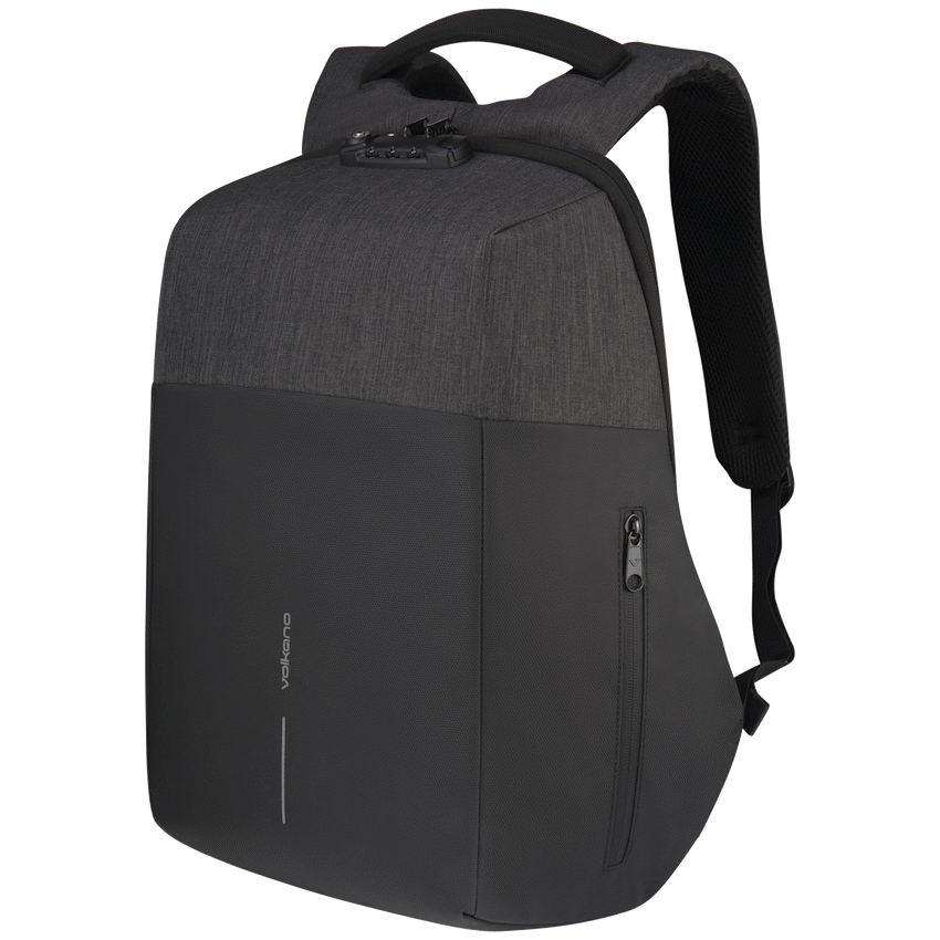 Volkano Smart Deux Laptop Backpack - Black/Charcoal - Black - Bags