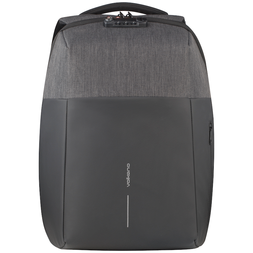 Volkano Smart Deux Laptop Backpack - Black/Charcoal - Black - Bags
