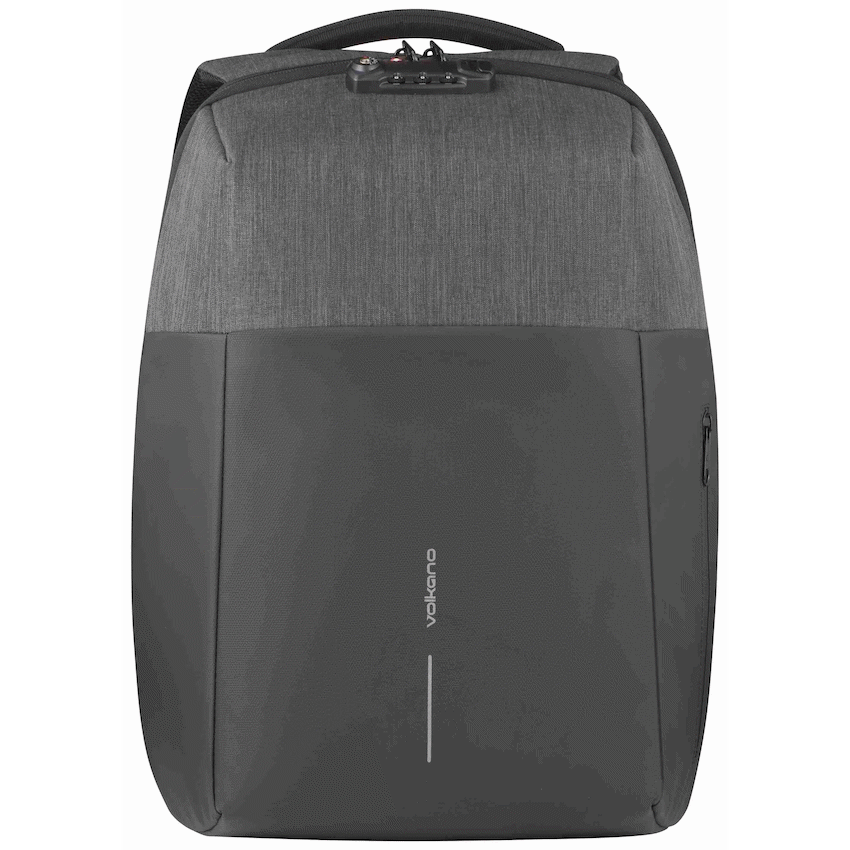 Volkano Smart Deux Laptop Backpack - Black/Charcoal - Black - Bags
