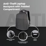 Volkano Smart Deux Laptop Backpack - Black/Charcoal - Black - Bags
