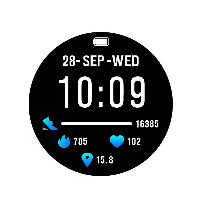 Volkano Soul Series Smart Watch - Black - Black