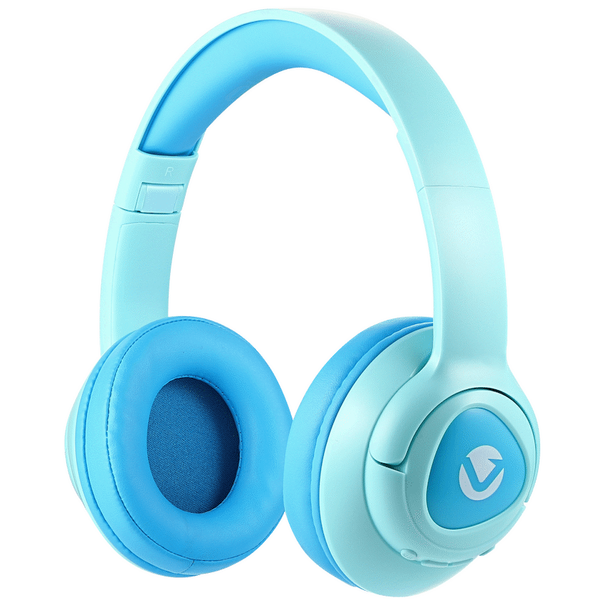 Volkano Sound Squad Kids ANC Bluetooth Headphones with Mic & Safe Audio - Blue - Audio