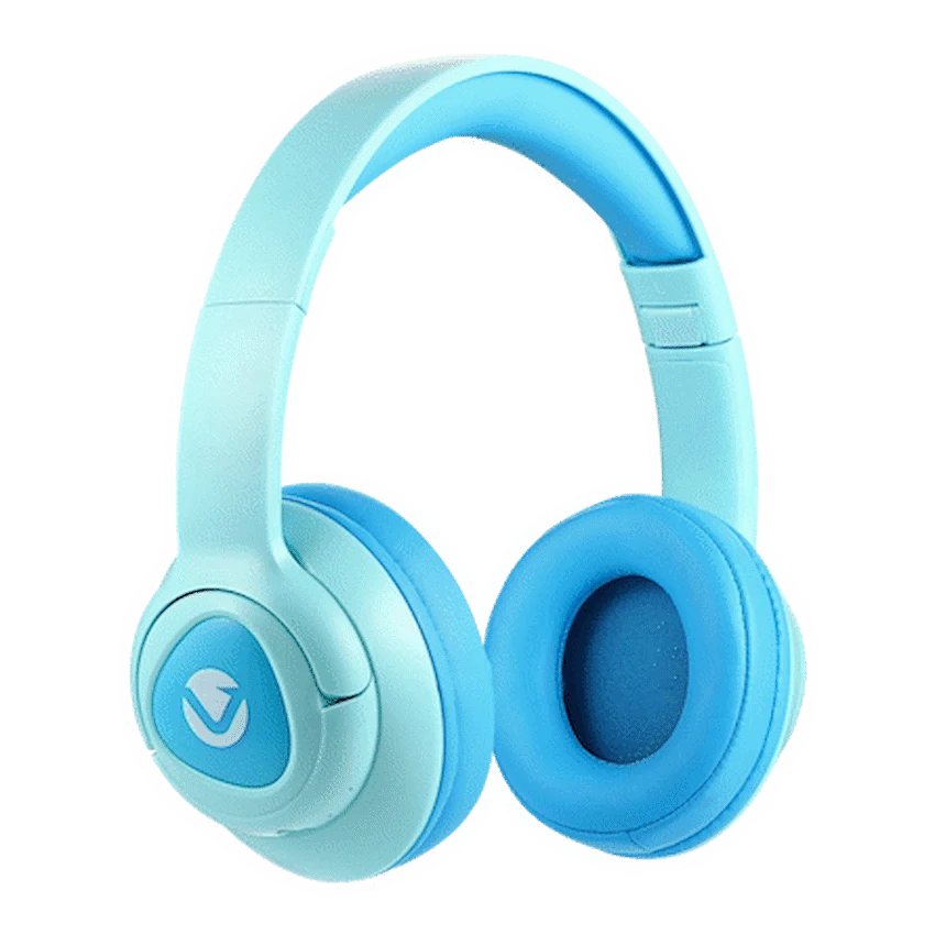 Volkano Sound Squad Kids ANC Bluetooth Headphones with Mic & Safe Audio - Blue - Audio