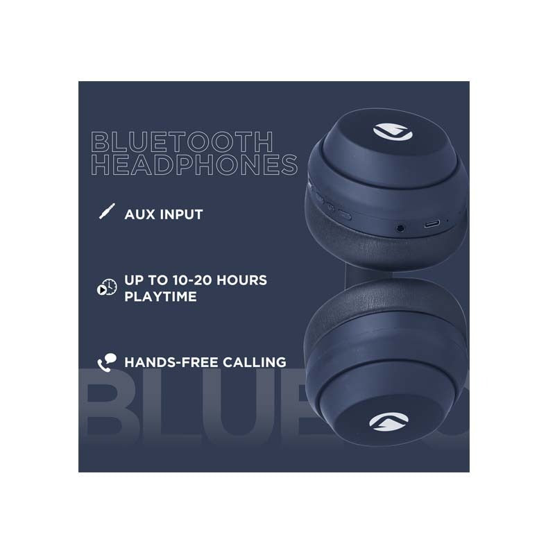 Volkano SoundSweeper Series Active Noise Cancelling Bluetooth Headphones - Blue - Blue