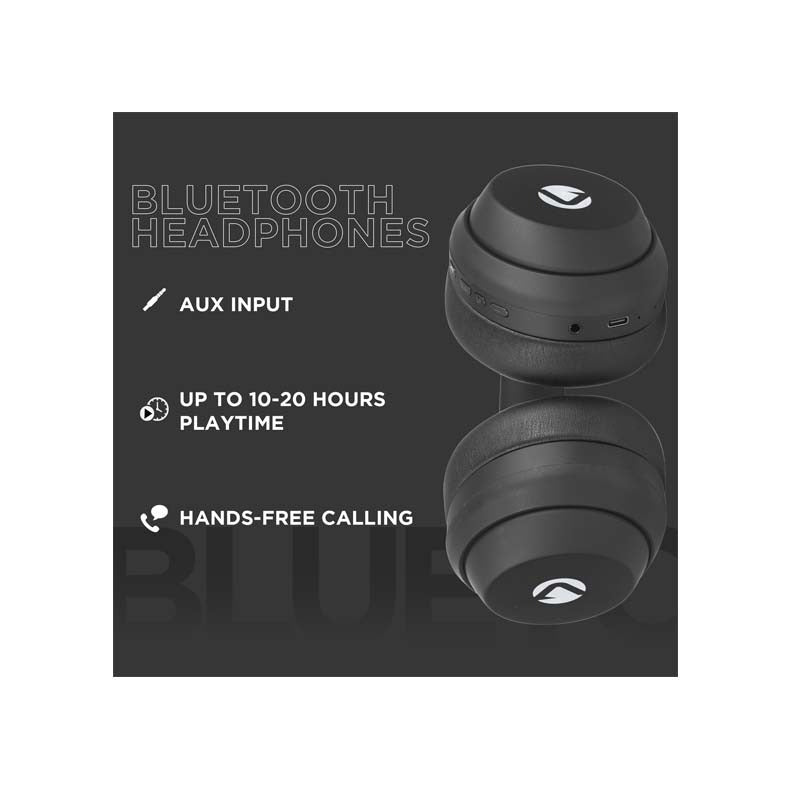 Volkano SoundSweeper Series Active Noise Cancelling Bluetooth Headphones - Black - Black