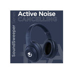 Volkano SoundSweeper Series Active Noise Cancelling Bluetooth Headphones - Blue - Blue