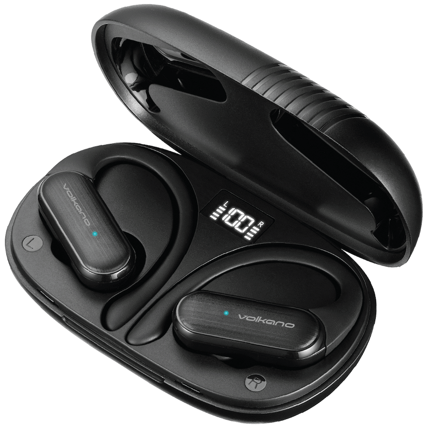 Volkano Stealth Series Sports TWS Earphones - Black - Black