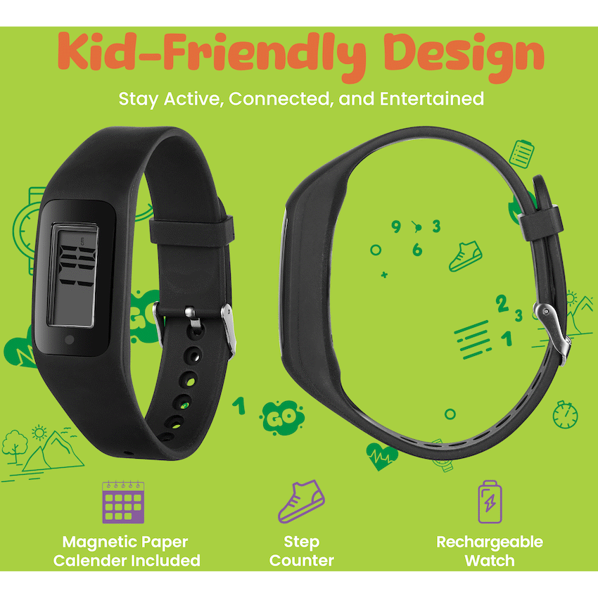 Volkano Step Up Series Activity Watch - Black - Black