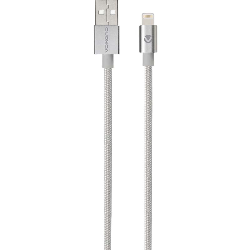 Volkano Strike Series 1.2m MFI Lightning Cable - Silver