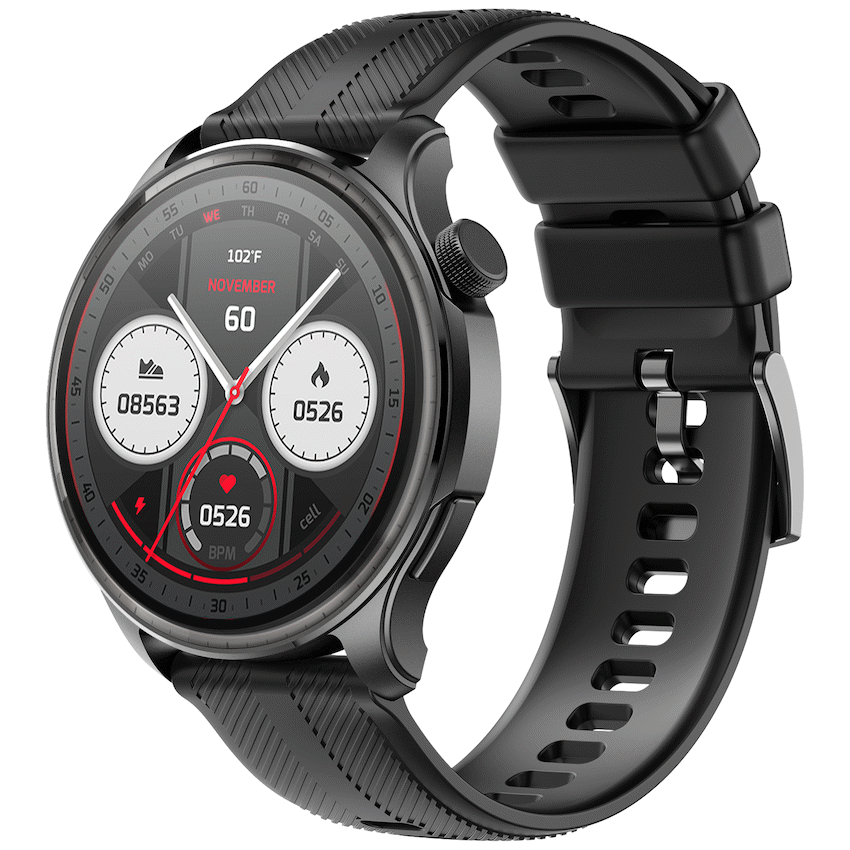Volkano Strive Water Resistant Smartwatch with Health & Fitness Tracking - Black - Wearables