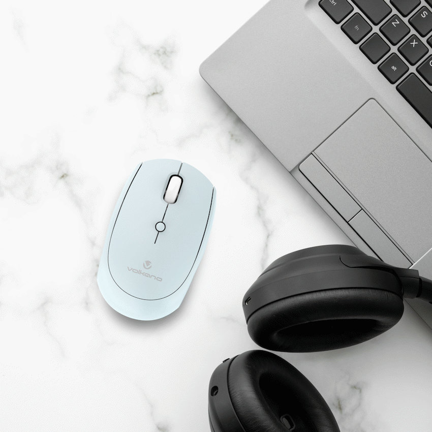 Volkano Talc Wireless Mouse - Blue - Blue - Computer Peripherals