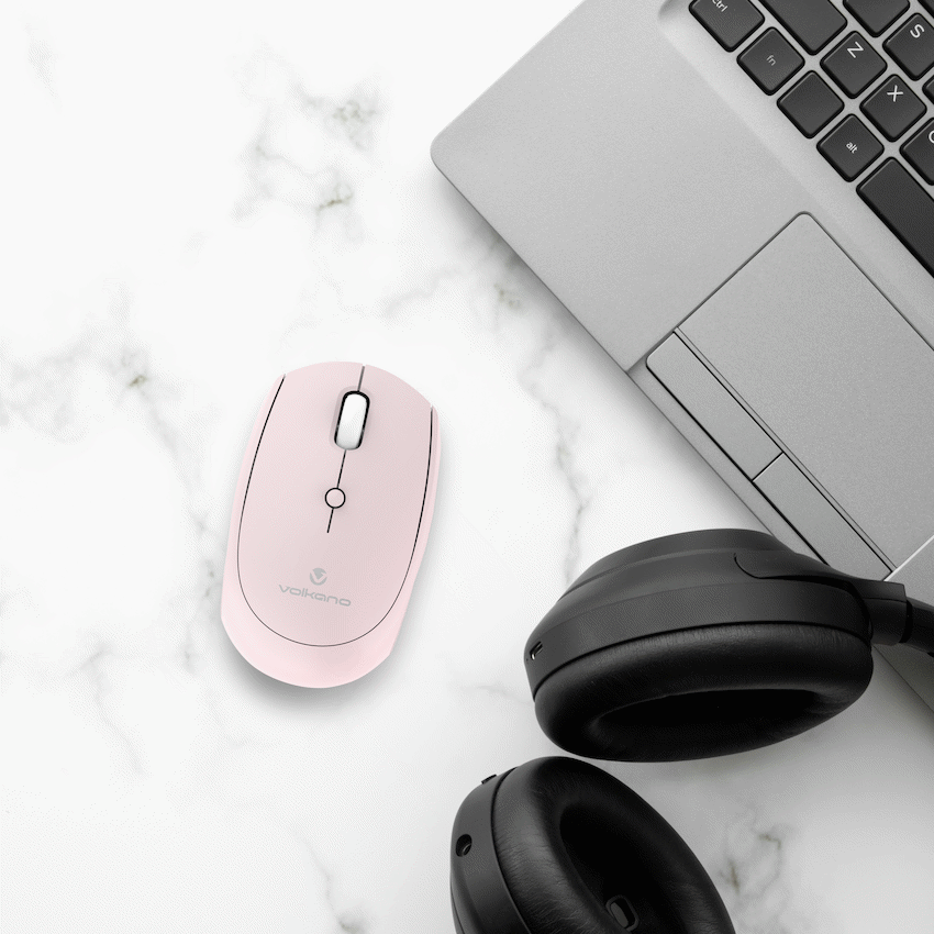 Volkano Talc Wireless Mouse - Pink - Pink - Computer Peripherals