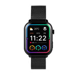 Volkano Trinity Series Smartwatch with Metal Mesh Strap - Black - Black