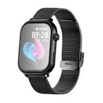 Volkano Trinity Series Smartwatch with Metal Mesh Strap - Black - Black