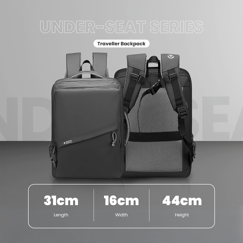 Volkano Under-Seat Traveller Backpack Charcoal - Charcoal - Bags