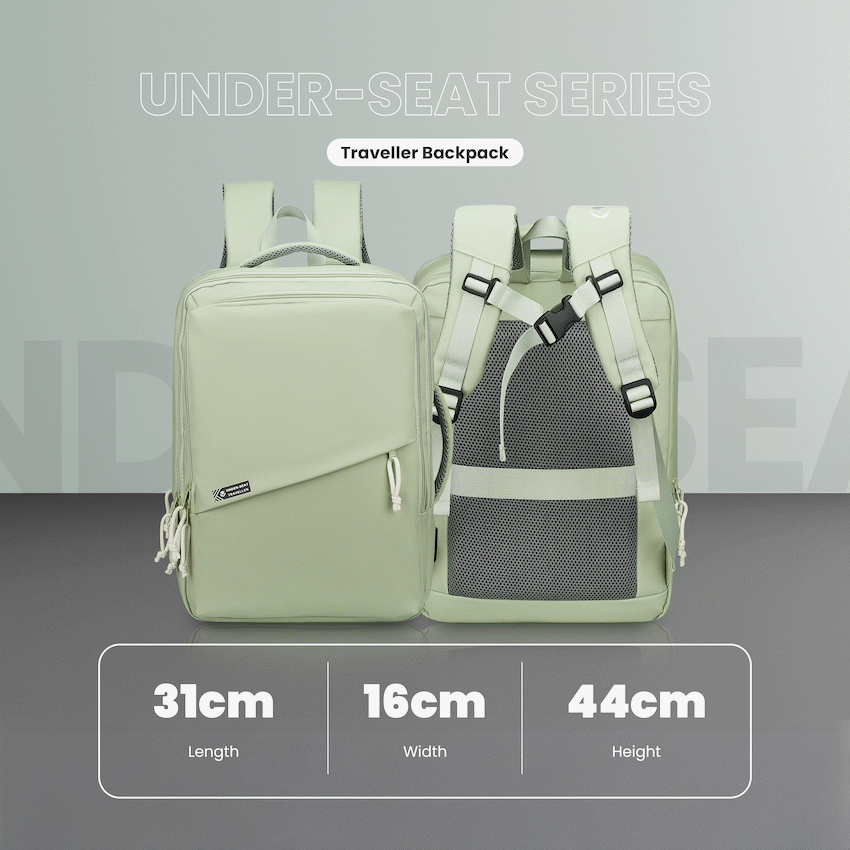 Volkano Under-Seat Traveller Backpack Mint - Mint - Bags