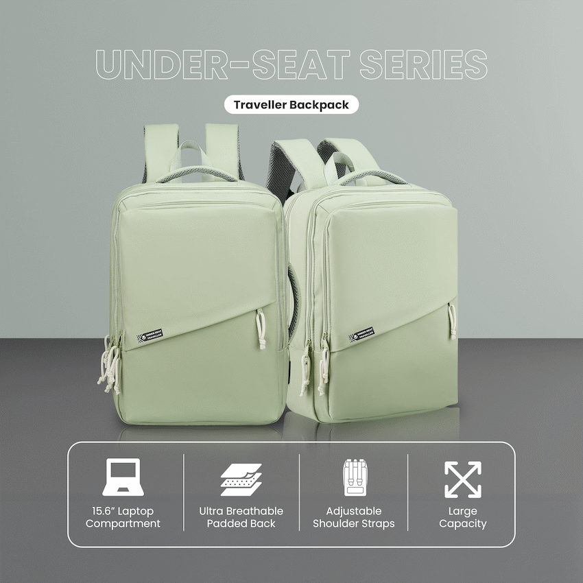 Volkano Under-Seat Traveller Backpack Mint - Mint - Bags