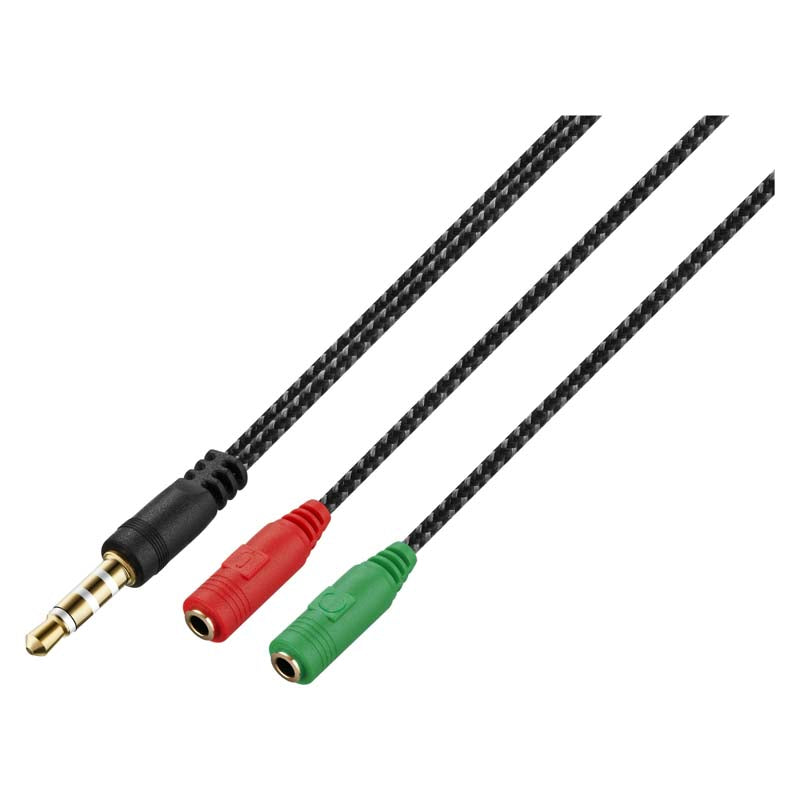 Volkano Unity Series AUX Splitter 4 Pole Plug to 2 AUX Socket