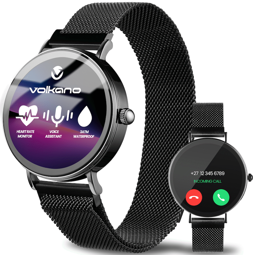 Volkano Valencia Series Ladies Smart Watch - Black - Black - Wearables