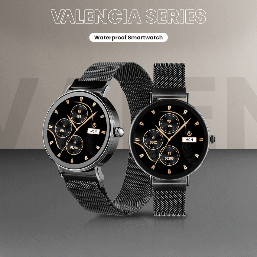 Volkano Valencia Series Ladies Smart Watch - Black - Black - Wearables