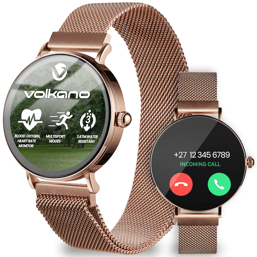 Volkano Valencia Series Ladies Smart Watch - Rose Gold - Rose Gold - Wearables