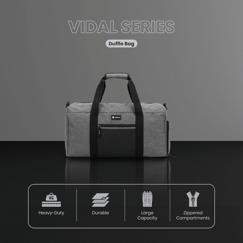 Volkano Vidal 35l Duffle Bag - Grey - Grey - Bags