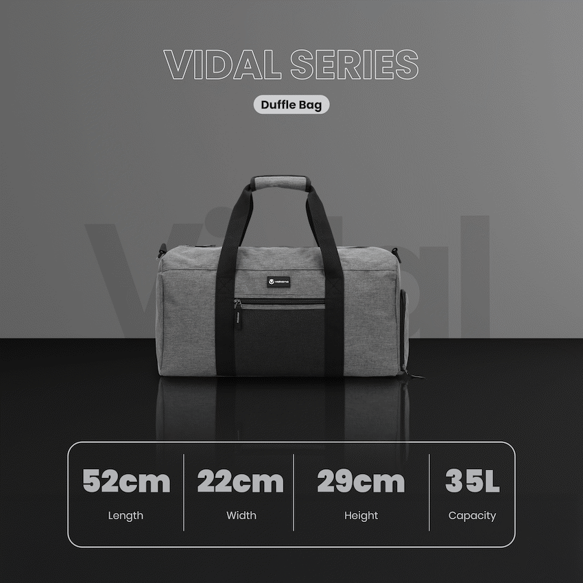 Volkano Vidal 35l Duffle Bag - Grey - Grey - Bags