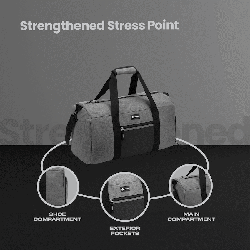 Volkano Vidal 35l Duffle Bag - Grey - Grey - Bags