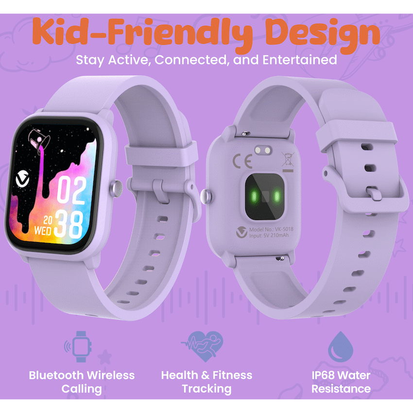 Volkano Vivo Series Kids Smart Watch - Lilac Purple - Lilac Purple