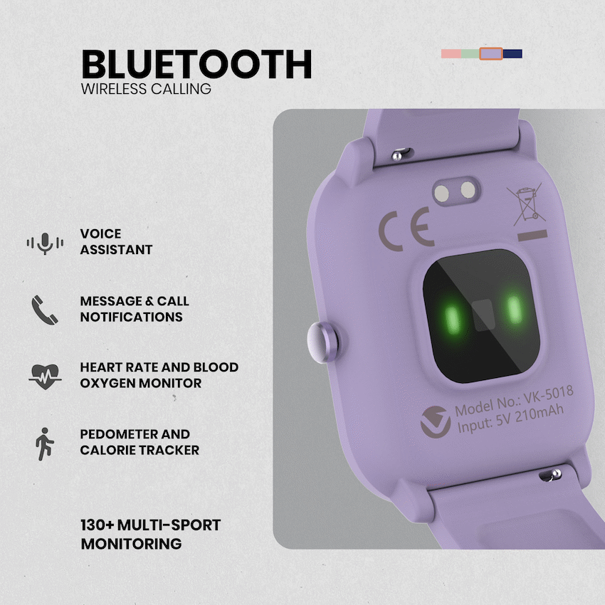 Volkano Vivo Series Kids Smart Watch - Lilac Purple - Lilac Purple
