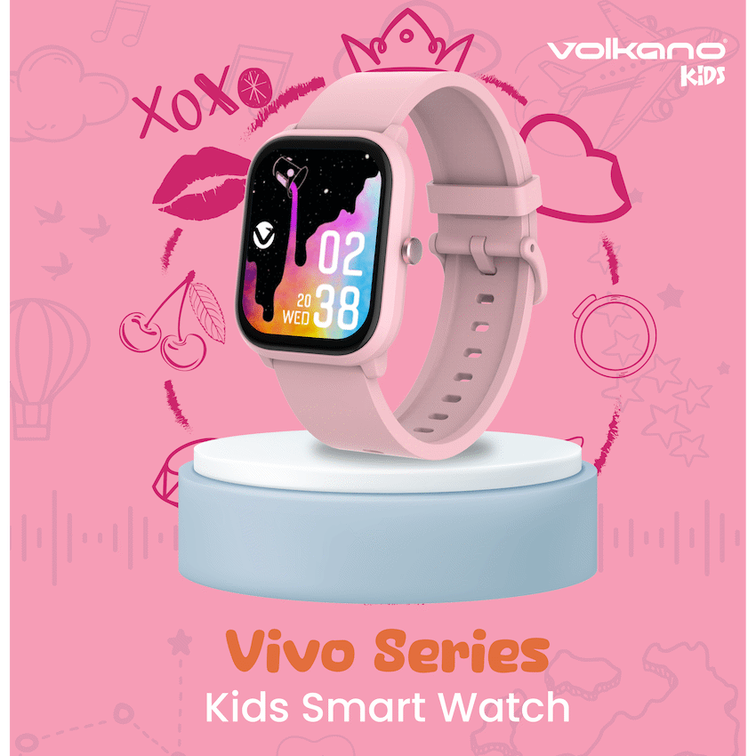 Volkano Vivo Series Kids Smart Watch - Pastel Pink - Pastel Pink