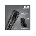 Volkano Voice Series ABS Wired Microphone - Black - Black