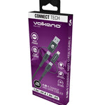 Volkano Weave Series 4 in 1 Cable Two Pack - Black