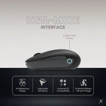 VolkanoX Asher Bluetooth Wireless Mouse - Graphite - Black - Computer Peripherals