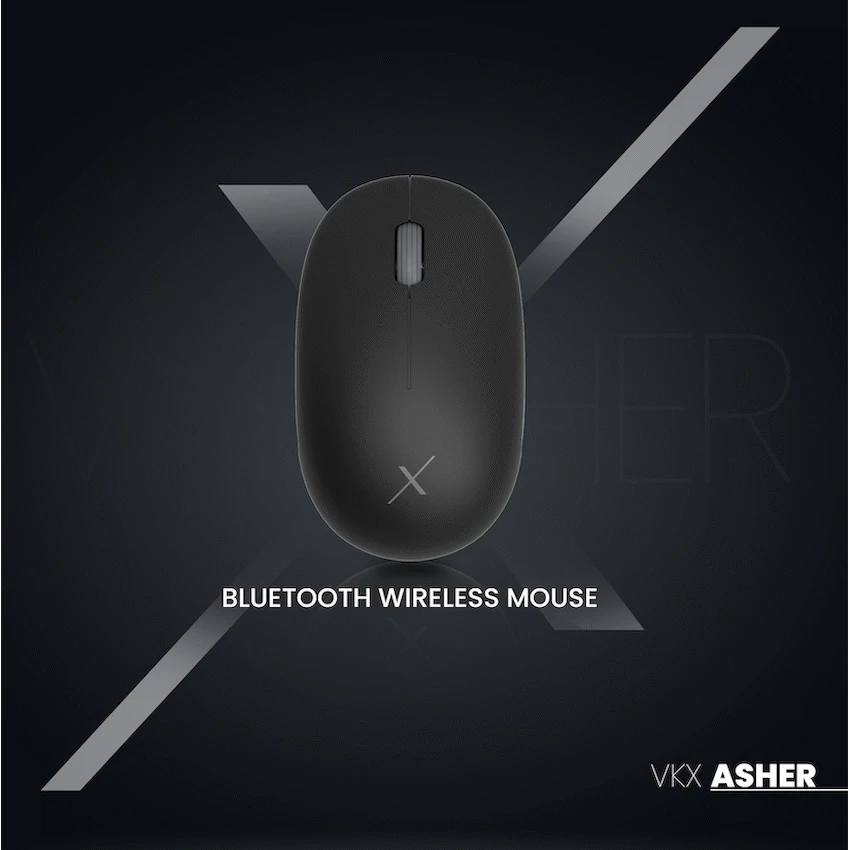 VolkanoX Asher Bluetooth Wireless Mouse - Graphite - Black - Computer Peripherals