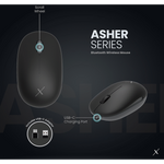 VolkanoX Asher Bluetooth Wireless Mouse - Graphite - Black - Computer Peripherals