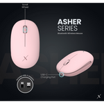 VolkanoX Asher Bluetooth Wireless Mouse - Rose - Pink - Computer Peripherals