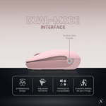 VolkanoX Asher Bluetooth Wireless Mouse - Rose - Pink - Computer Peripherals