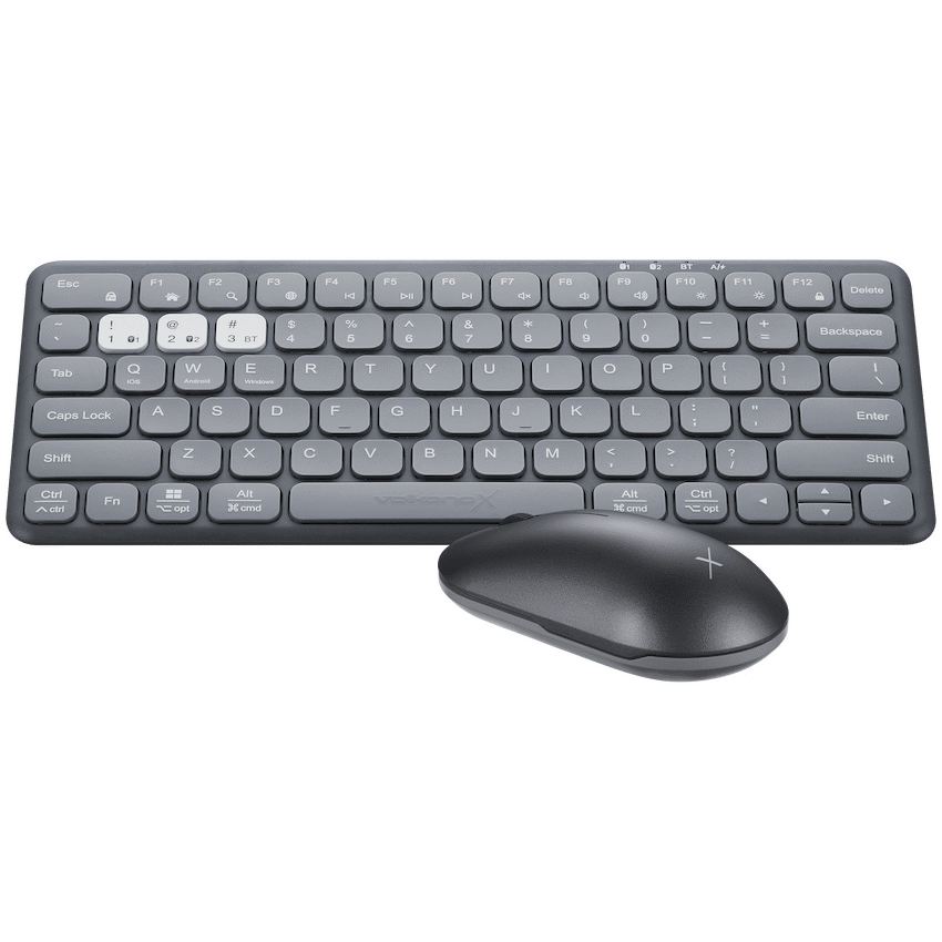 VolkanoX Blaze Bluetooth Wireless Keyboard and Mouse Combo - Graphite - Black - Computer Peripherals