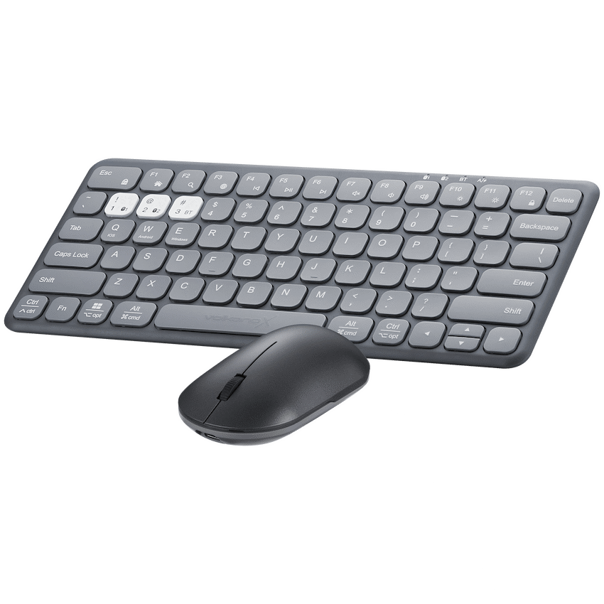 VolkanoX Blaze Bluetooth Wireless Keyboard and Mouse Combo - Graphite - Black - Computer Peripherals