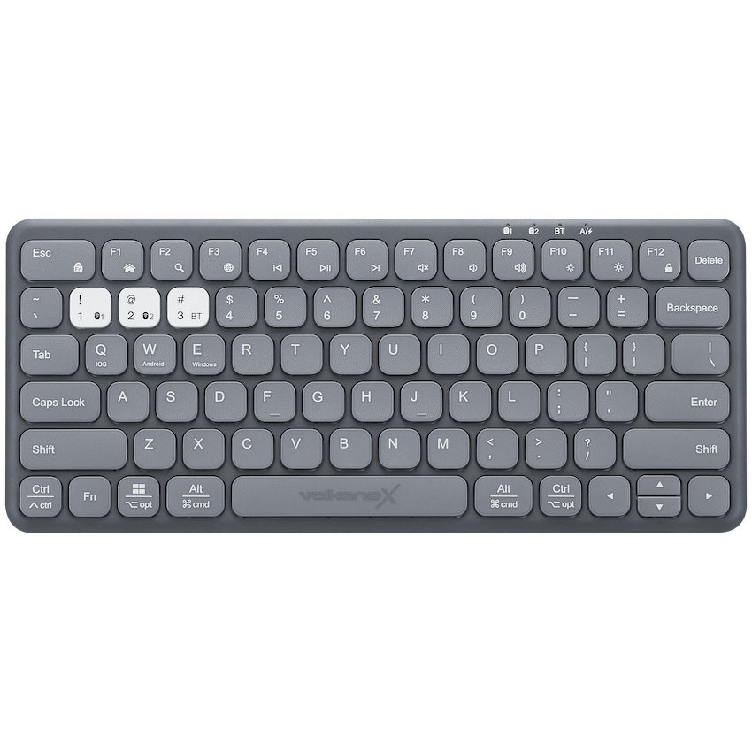 VolkanoX Blaze Bluetooth Wireless Keyboard and Mouse Combo - Graphite - Black - Computer Peripherals