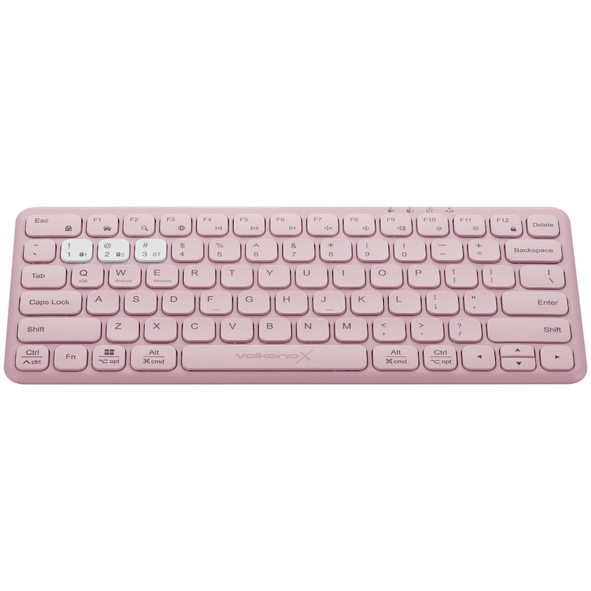 VolkanoX Blaze Bluetooth Wireless Keyboard and Mouse Combo - Rose - Rose - Computer Peripherals