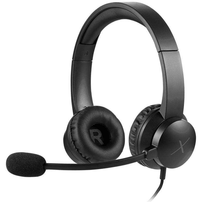 VolkanoX Chat Mk1 Series Wired Headset with Mic (AUX) - Graphite - Black - Computer Peripherals