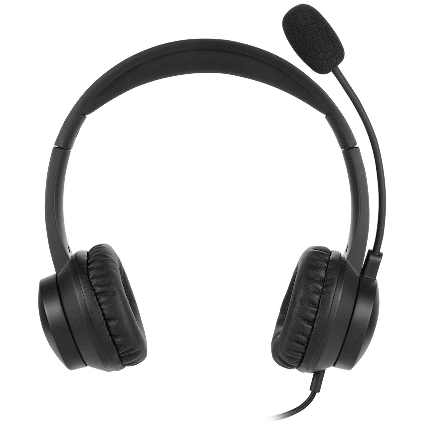VolkanoX Chat Mk1 Series Wired Headset with Mic (AUX) - Graphite - Black - Computer Peripherals