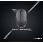 VolkanoX Crater Bluetooth Wireless Mouse - Graphite - Black - Computer Peripherals