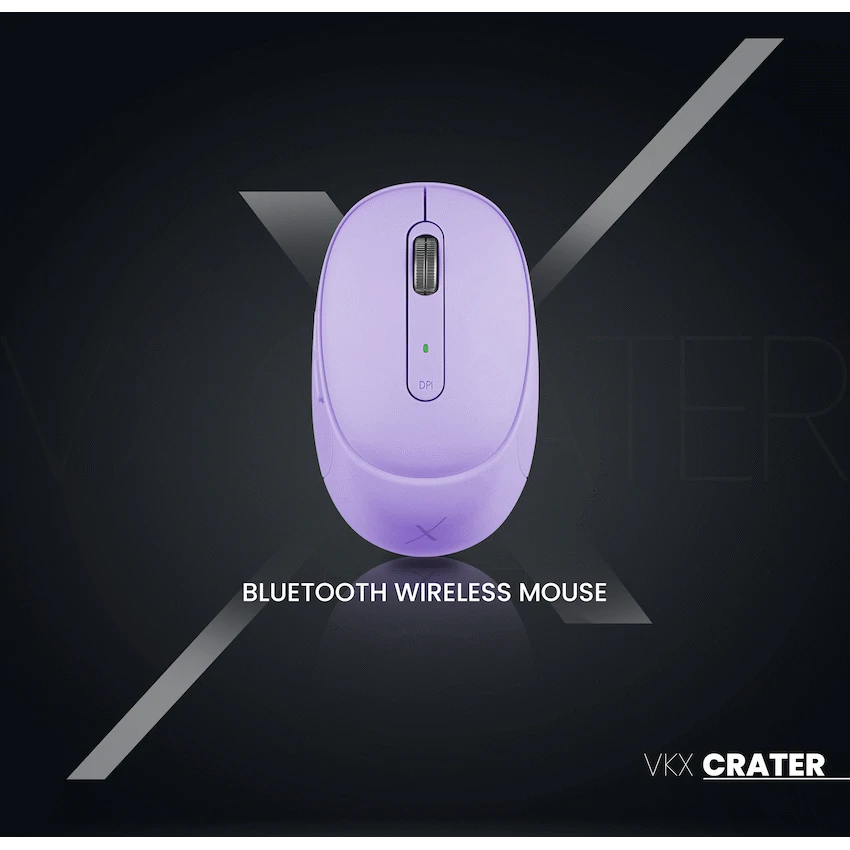 VolkanoX Crater Bluetooth Wireless Mouse - Purple - Purple - Computer Peripherals