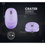 VolkanoX Crater Bluetooth Wireless Mouse - Purple - Purple - Computer Peripherals