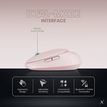 VolkanoX Crater Bluetooth Wireless Mouse - Rose - Rose - Computer Peripherals